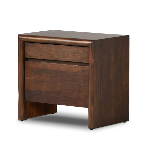 Nigel Nightstand - Rustic Brown Acacia