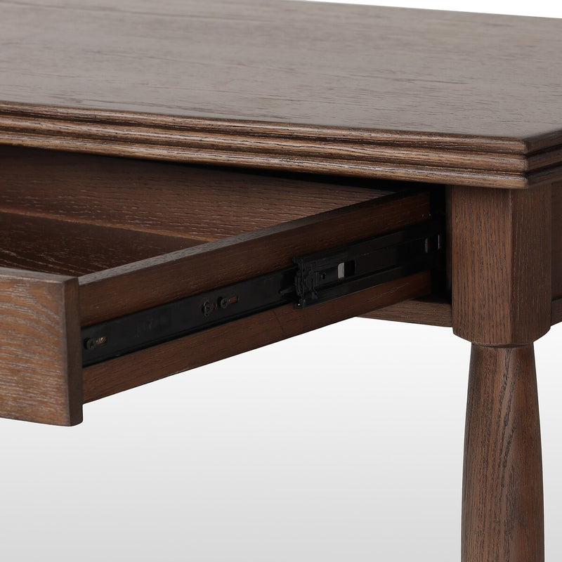 Bowfront Desk - Drifted Oak Veneer