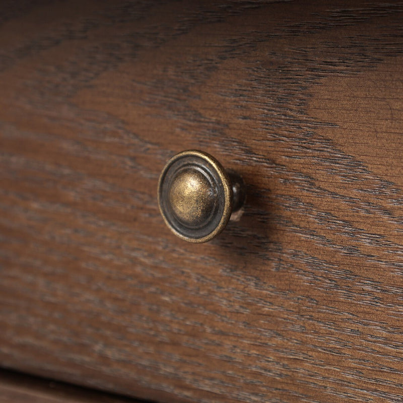 Bowfront Desk - Drifted Oak Veneer
