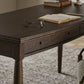 Bowfront Desk - Drifted Oak Veneer