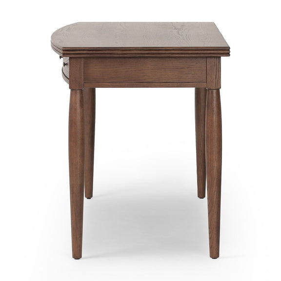 Bowfront Desk - Drifted Oak Veneer