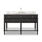Toulouse Single Wide Vanity - Satin Black Veneer