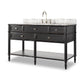 Toulouse Single Wide Vanity - Satin Black Veneer