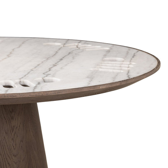 Skye Poker Table - White Marble