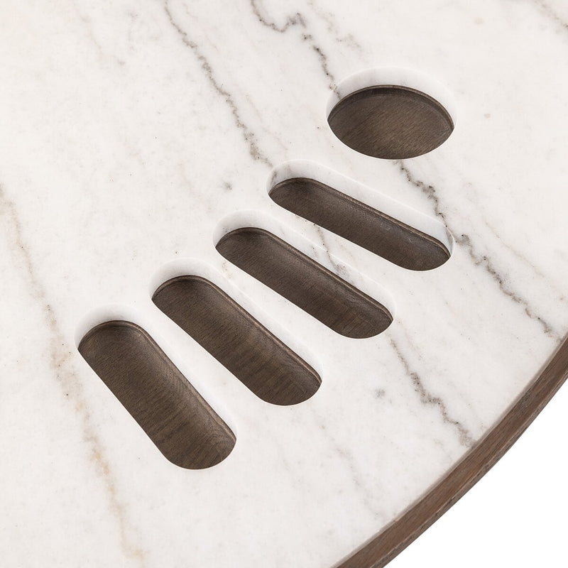 Skye Poker Table - White Marble