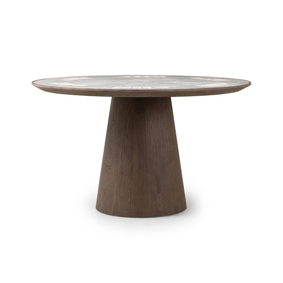 Skye Poker Table - White Marble