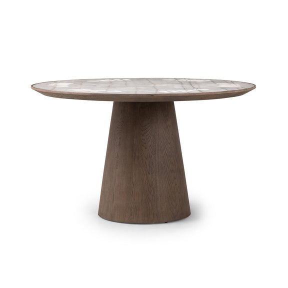 Skye Poker Table - White Marble