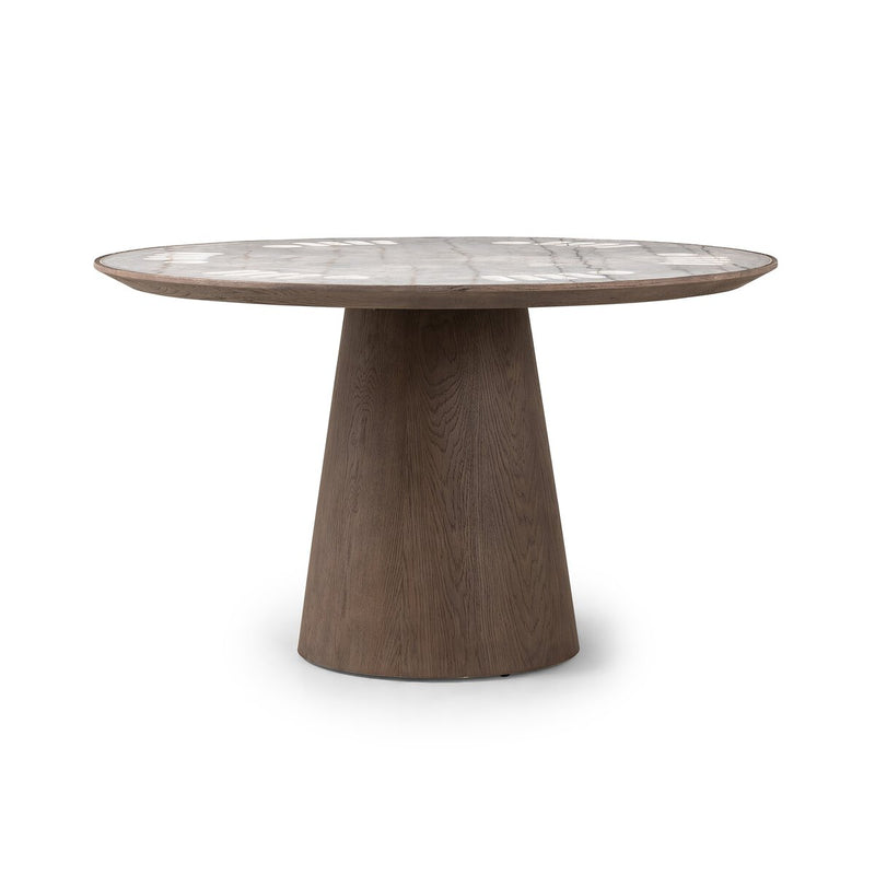 Skye Poker Table - White Marble