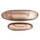 Textured Glass Oval Vases - Smoked Textured Glass