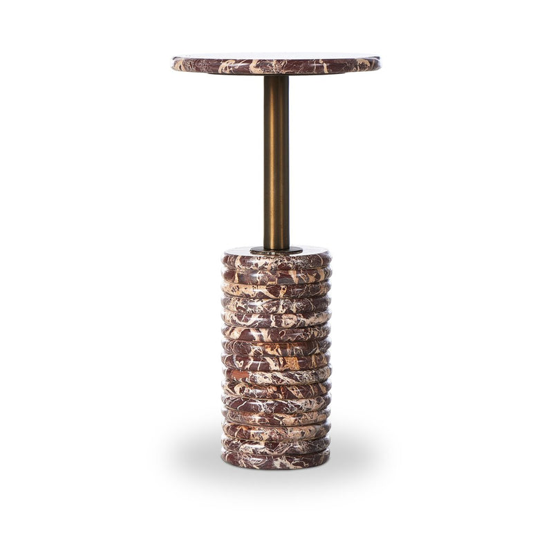 Reeves End Table - Garnet Marble