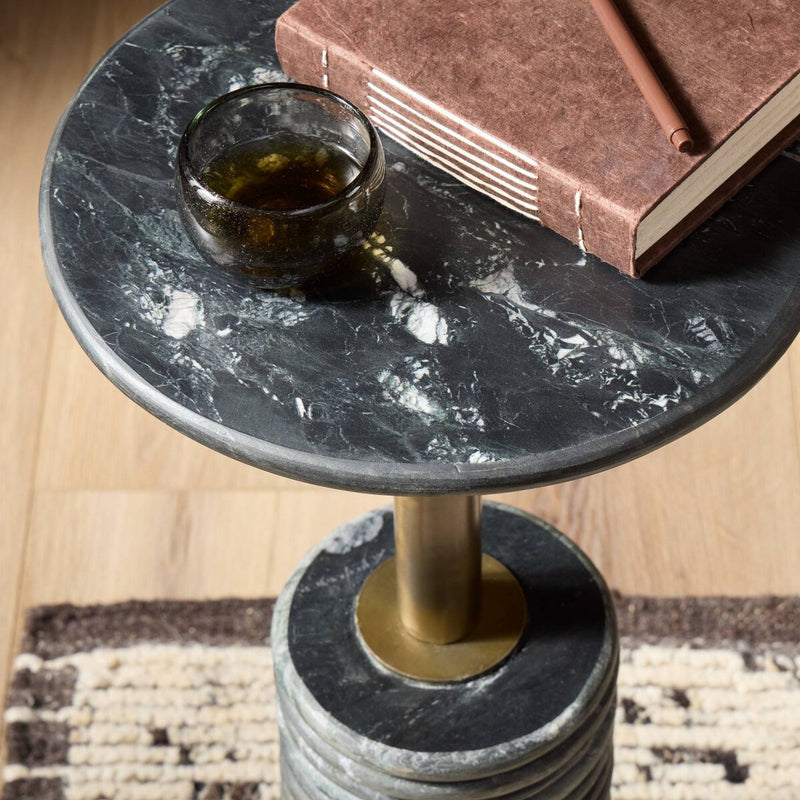 Reeves End Table - Black Marble