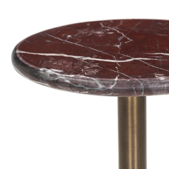 Reeves End Table - Cordovan Marble
