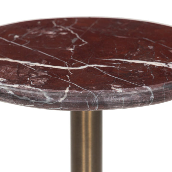 Reeves End Table - Cordovan Marble