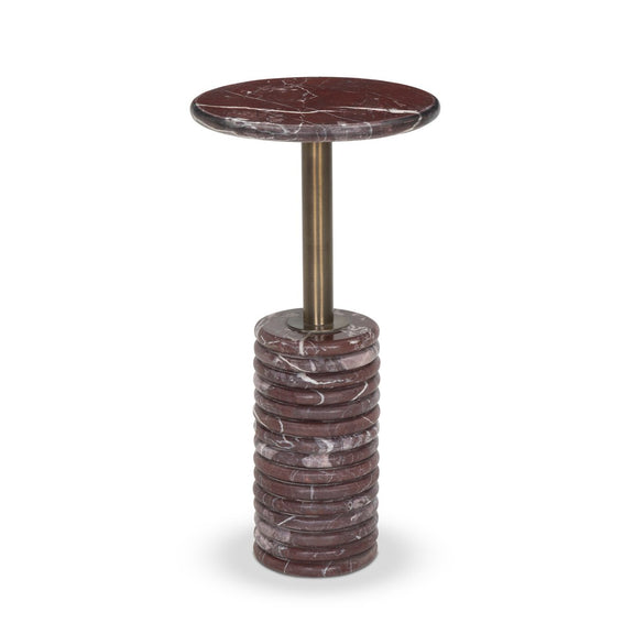 Reeves End Table - Cordovan Marble