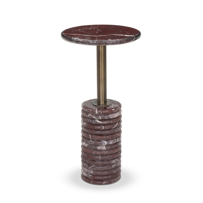 Reeves End Table - Cordovan Marble