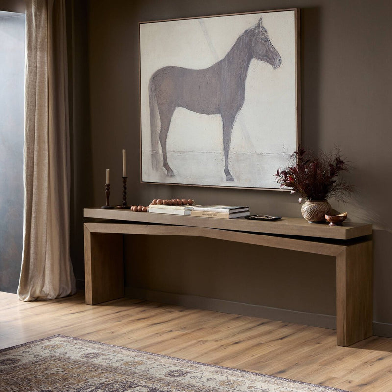 Matthes Console Table - 94" - Rustic Grey Veneer