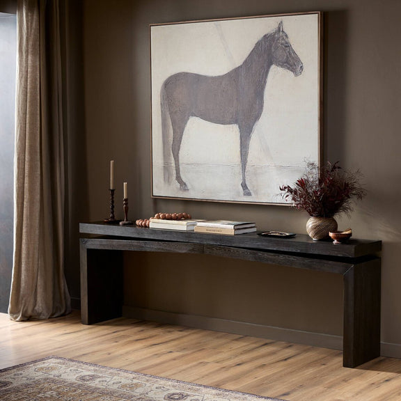 Matthes Console Table - 94" - Smoked Black Veneer