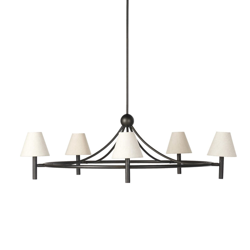 Whittier Chandelier - Natural Bronze