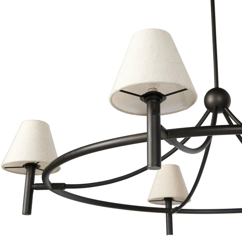 Whittier Chandelier - Natural Bronze