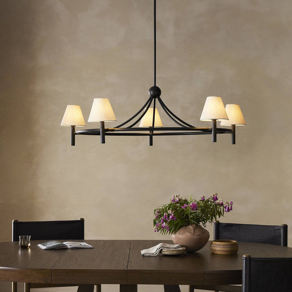 Whittier Chandelier - Natural Bronze