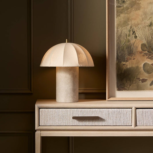 Clover Table Lamp - Taupe Marble
