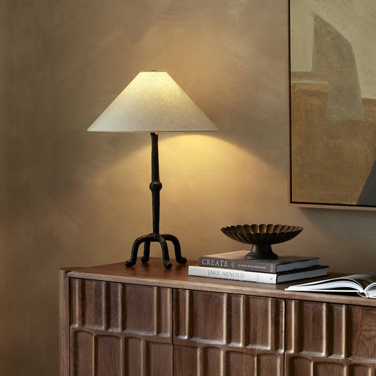 Neville Table Lamp - Matte Black Cast Aluminum