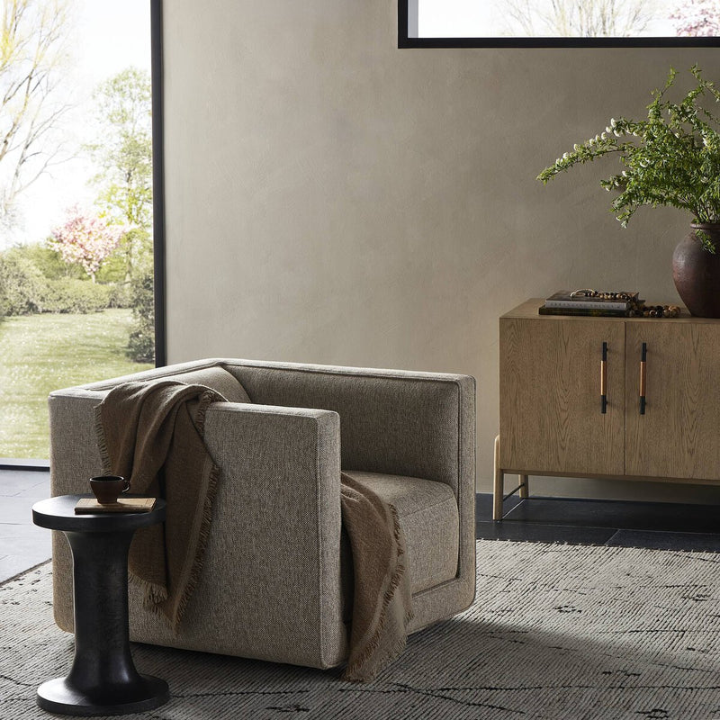 Phillip Swivel Chair - Delta Tweed