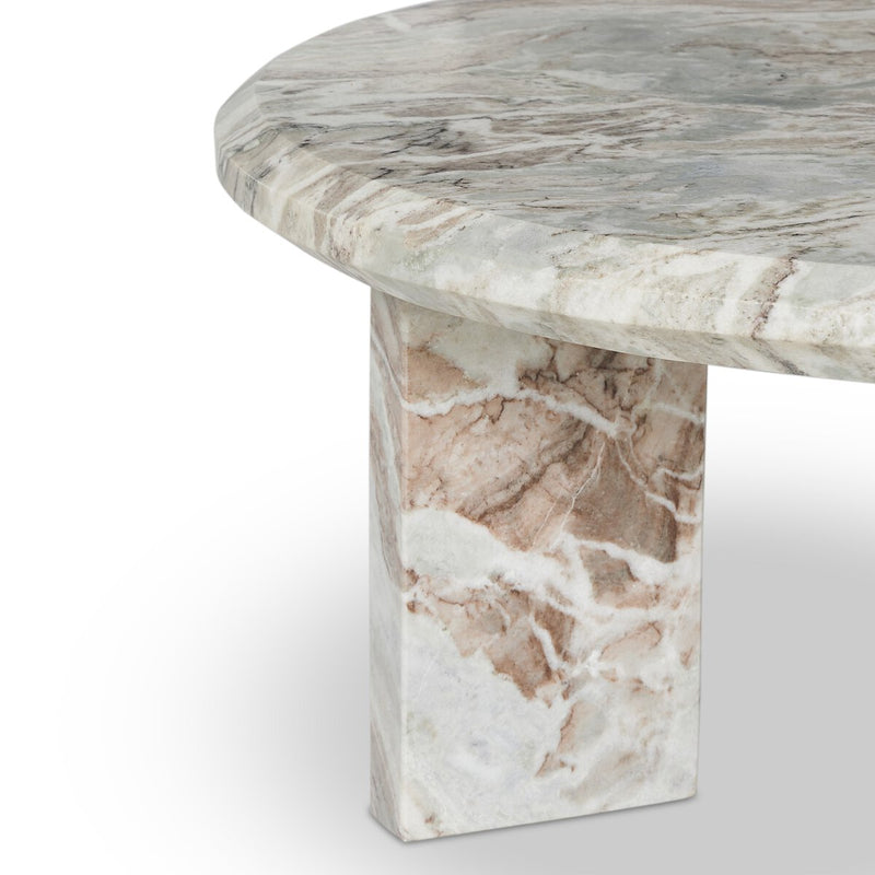 Dakota Nesting Coffee Table - Creamy Taupe Marble Solid
