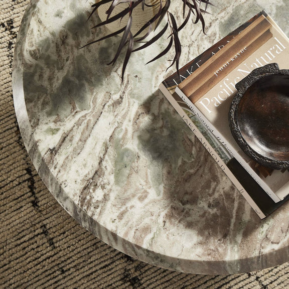 Dakota Nesting Coffee Table - Creamy Taupe Marble Solid