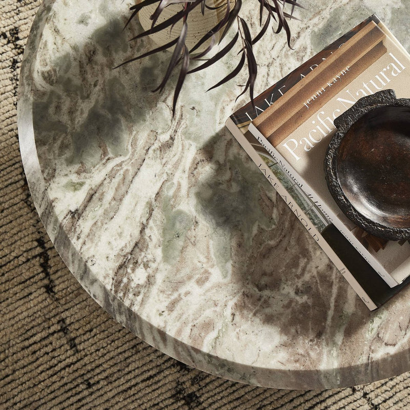 Dakota Nesting Coffee Table - Creamy Taupe Marble Solid