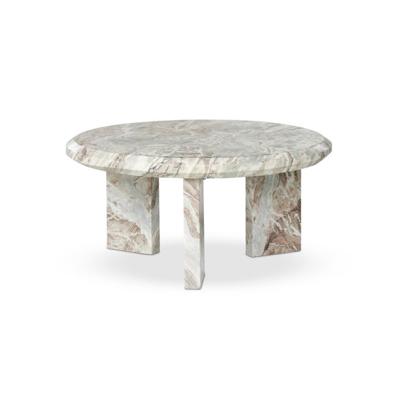 Dakota Nesting Coffee Table - Creamy Taupe Marble Solid