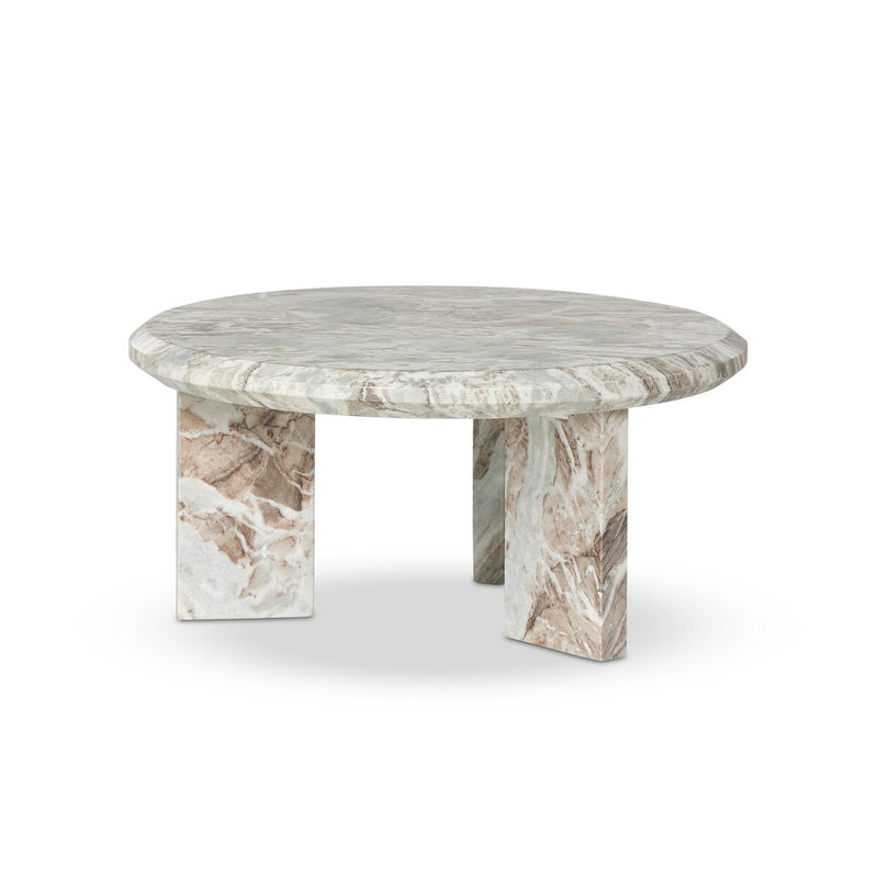Dakota Nesting Coffee Table - Creamy Taupe Marble Solid