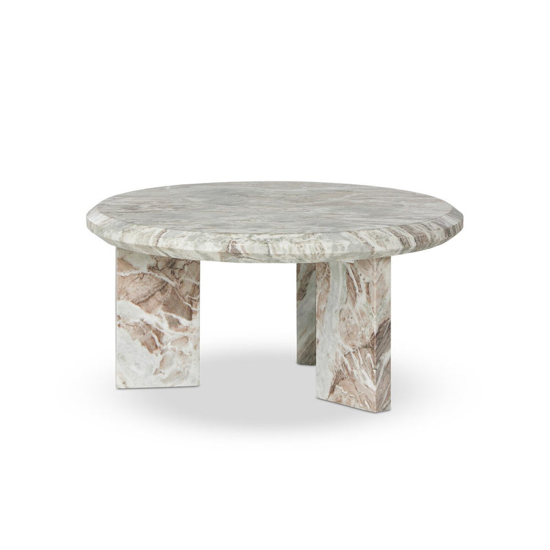 Dakota Nesting Coffee Table - Creamy Taupe Marble Solid