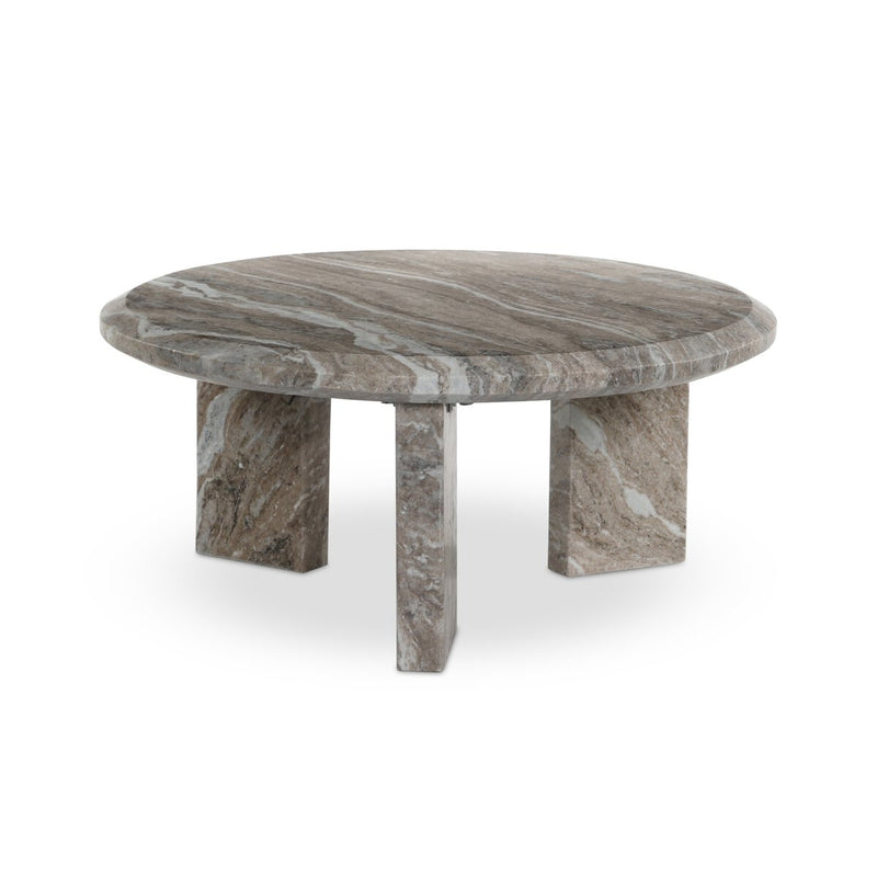 Dakota Nesting Coffee Table - Dark Taupe Marble Solid