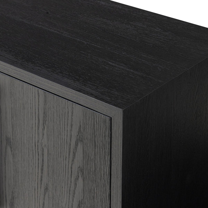 Adolfo Media Console - Modern Black Ash