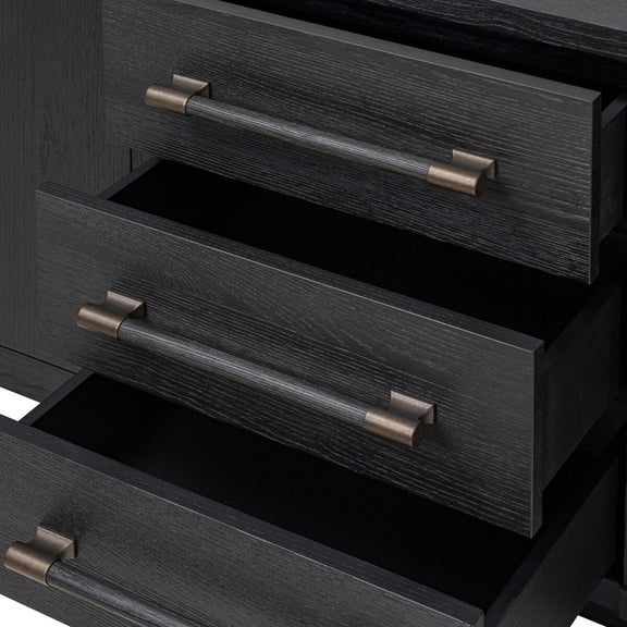 Adolfo Media Console - Modern Black Ash