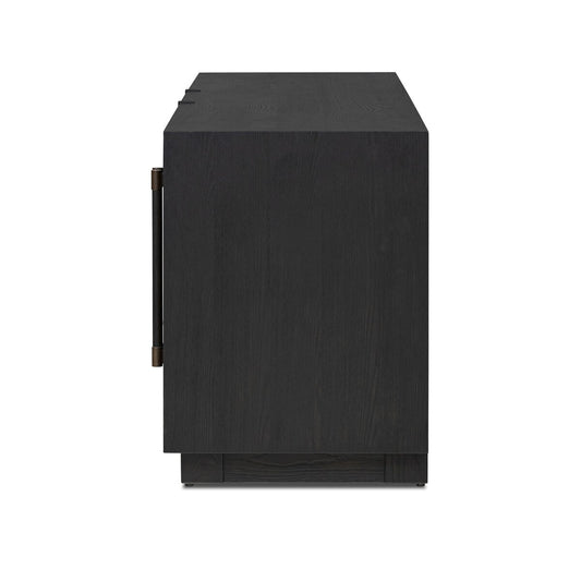 Adolfo Media Console - Modern Black Ash