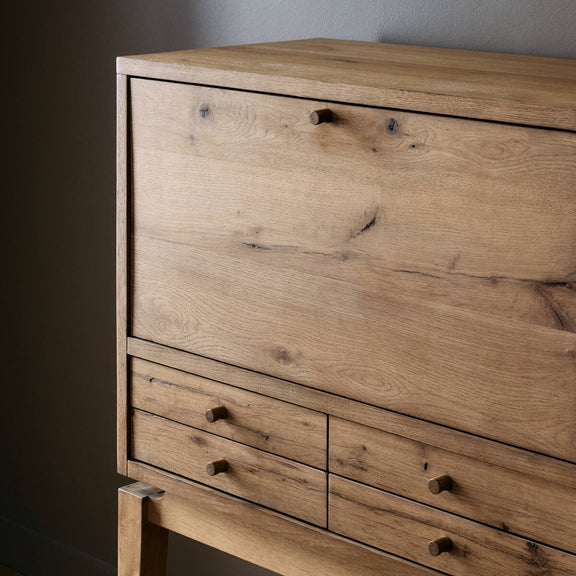 Bergstrom Secretary Desk - Warm Natural Oak Veneer