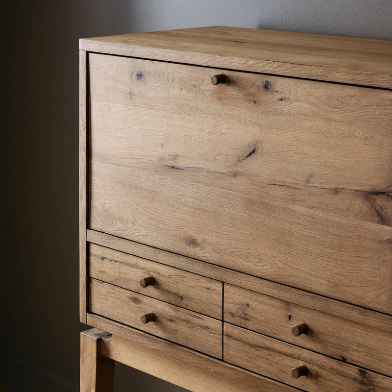 Bergstrom Secretary Desk - Warm Natural Oak Veneer