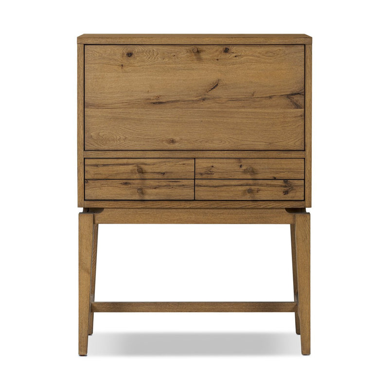 Bergstrom Secretary Desk - Warm Natural Oak Veneer