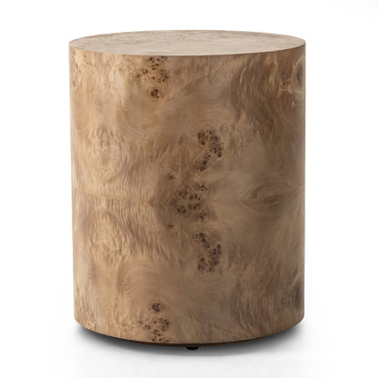 Caya End Table - Caramel Burl