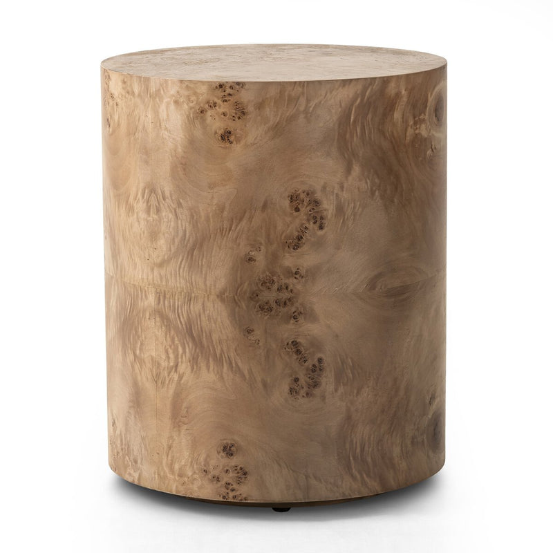 Caya End Table - Caramel Burl