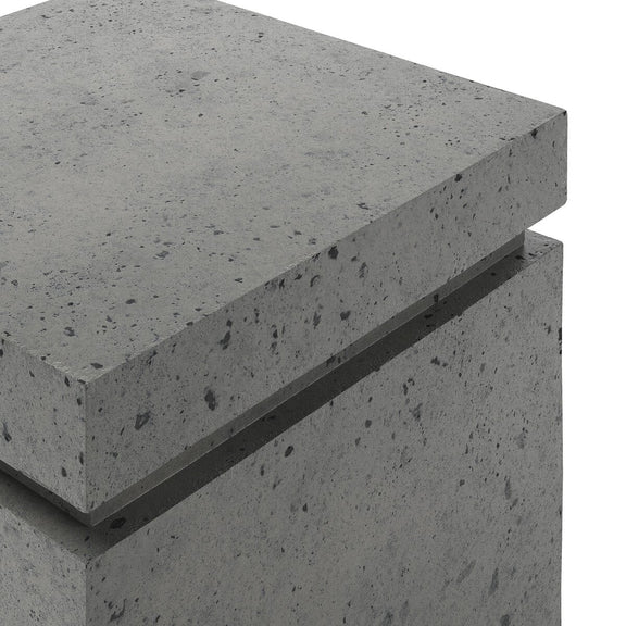 Posen Outdoor Square Propane Enclosure - Pewter Concrete