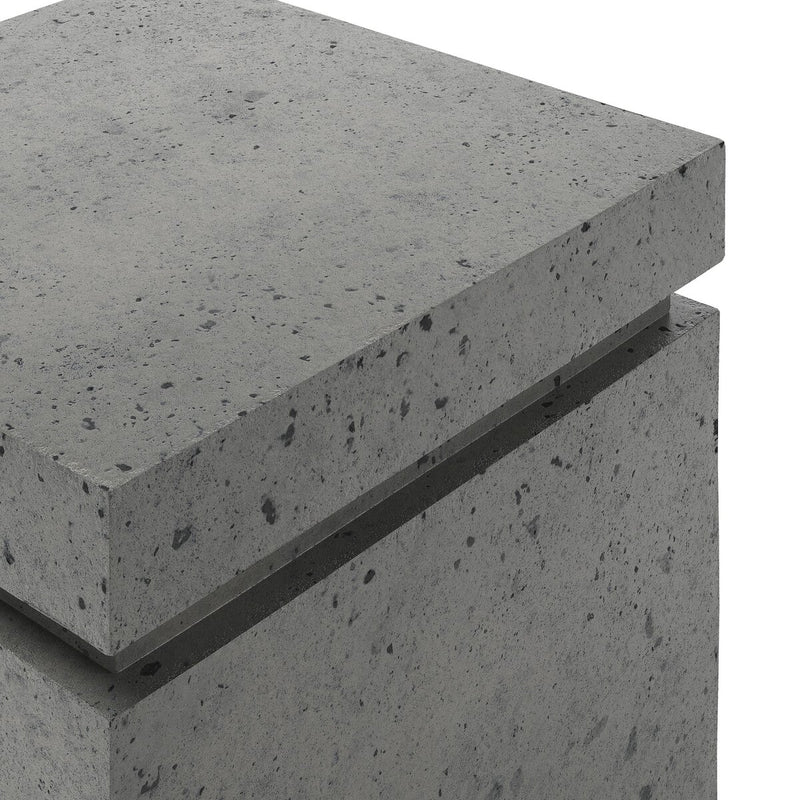 Posen Outdoor Square Propane Enclosure - Pewter Concrete