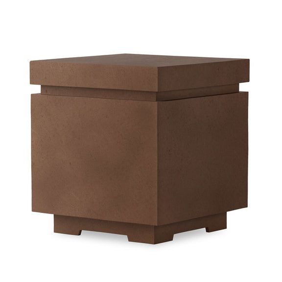 Posen Outdoor Square Propane Enclosure - Clay Concrete