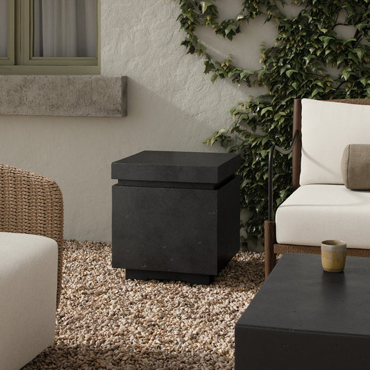Posen Outdoor Square Propane Enclosure - Textured Ebony