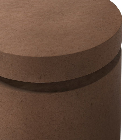 Higgins Outdoor Round Propane Enclosure - Clay Concrete