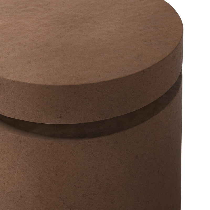 Higgins Outdoor Round Propane Enclosure - Clay Concrete
