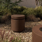 Higgins Outdoor Round Propane Enclosure - Clay Concrete