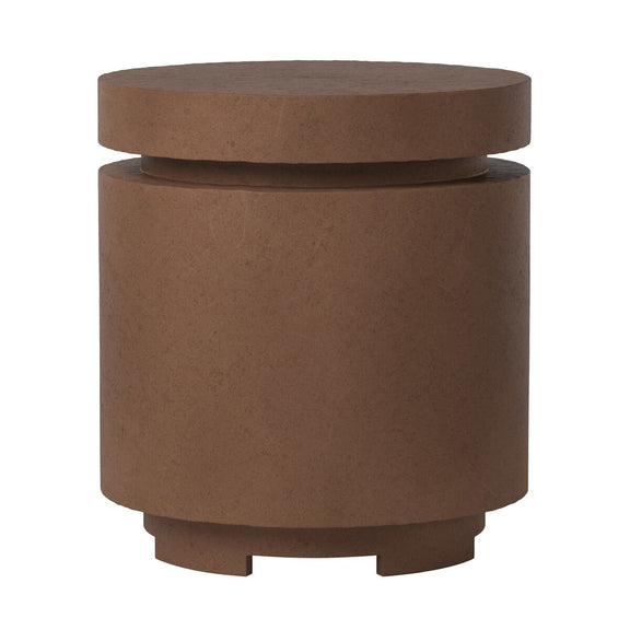 Higgins Outdoor Round Propane Enclosure - Clay Concrete